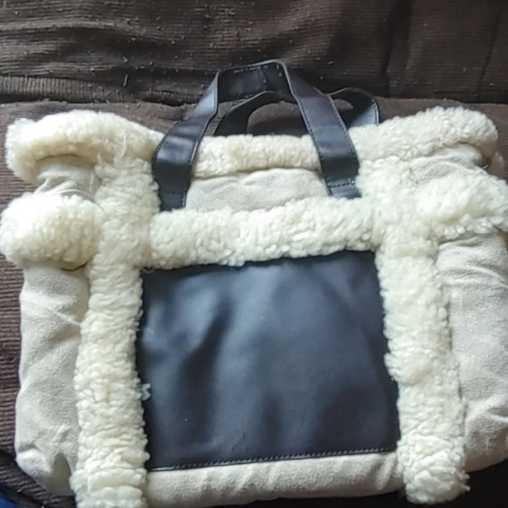 White with brown bag and tan no designer on it